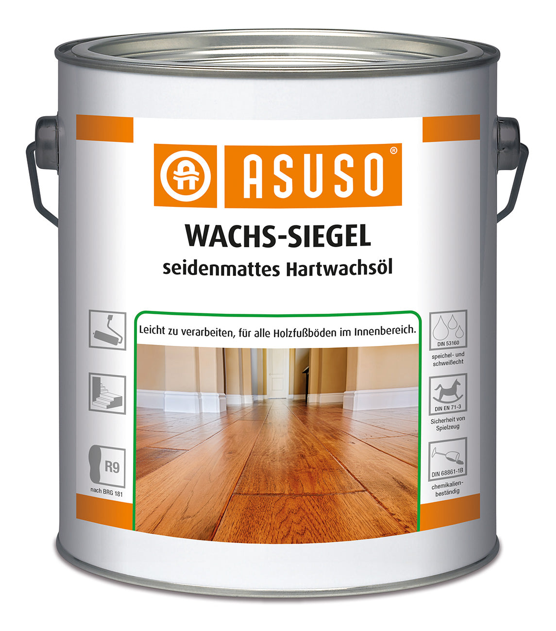 Asuso Wachs-Siegel - seidenmattes Hartwachsöl - R9