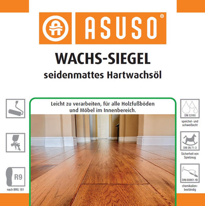 Asuso Wachs-Siegel 3 Liter - seidenmattes Hartwachsöl - R9